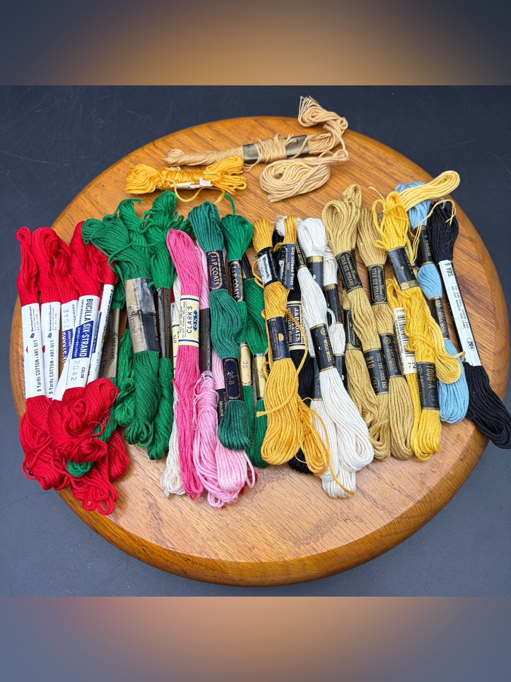 Vintage Embroidery Floss Thread Lot of 32 Mixed Colors J&P Coats American Thread
